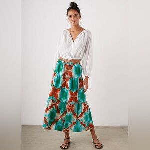 NWT Rails Katia split neck top in beach white - S